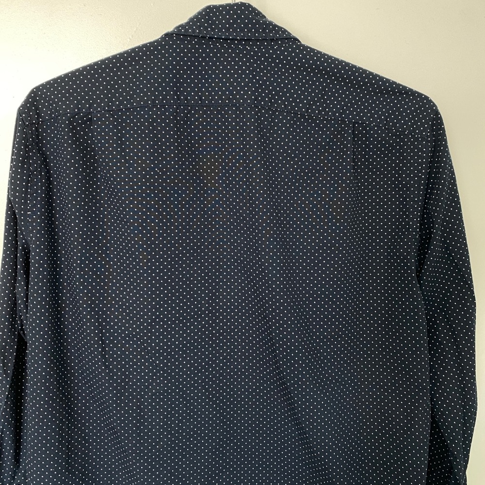 J. Crew Navy Blue Patterned Button Down Slim Medi… - image 7